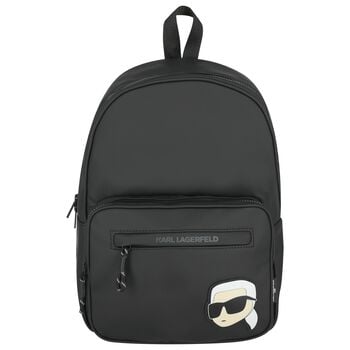 Boys Black Ikonik Karl Backpack