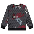 سويت شيرت بالشعار باللون الرمادي للأولاد, 1, hi-res