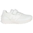 Boys White Logo Trainers, 1, hi-res
