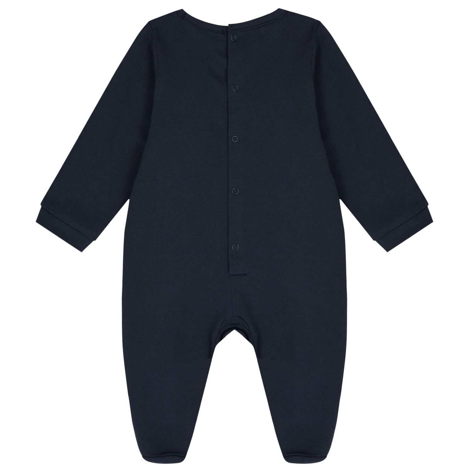 Baby Boys Navy Blue Logo Babygrow, 3, hi-res