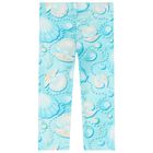Girls White & Blue Logo Bag Leggings Set, 1, hi-res