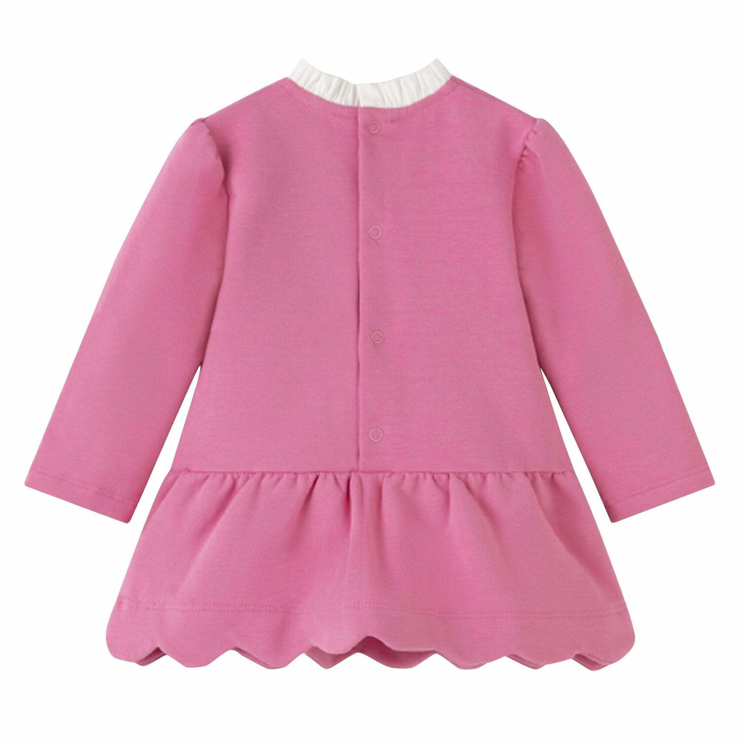 Younger Girls Pink Flower Dress, 1, hi-res