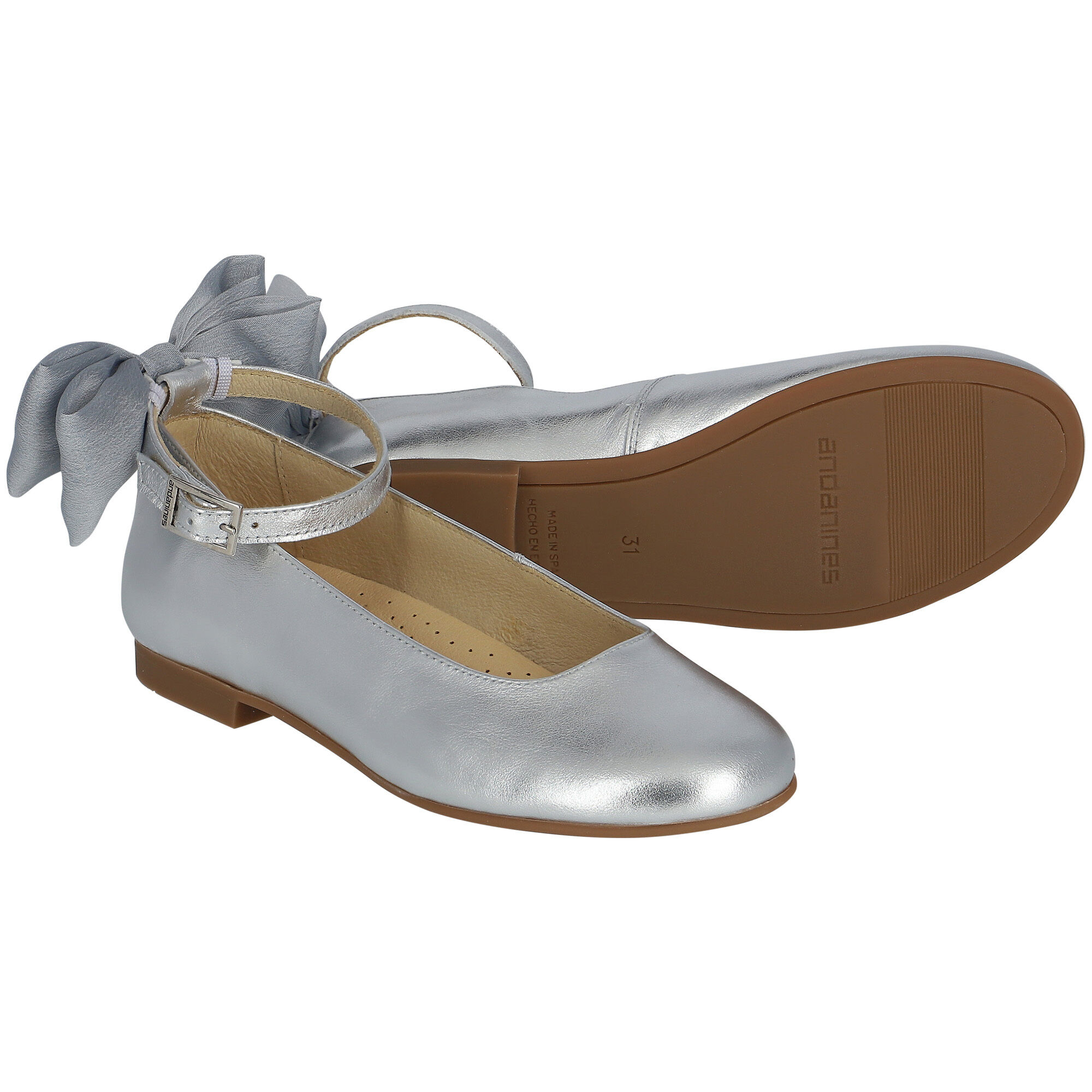 Silver ballet flats for toddlers top