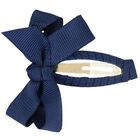 Girls Navy Blue Bow Hairclips ( 2-Pack ), 1, hi-res