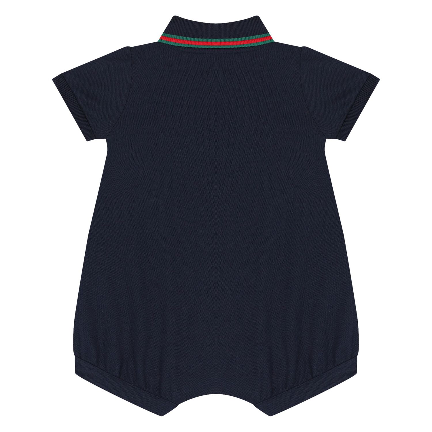 Baby Boys Navy Blue Web Stripe Romper & Hat Set, 1, hi-res