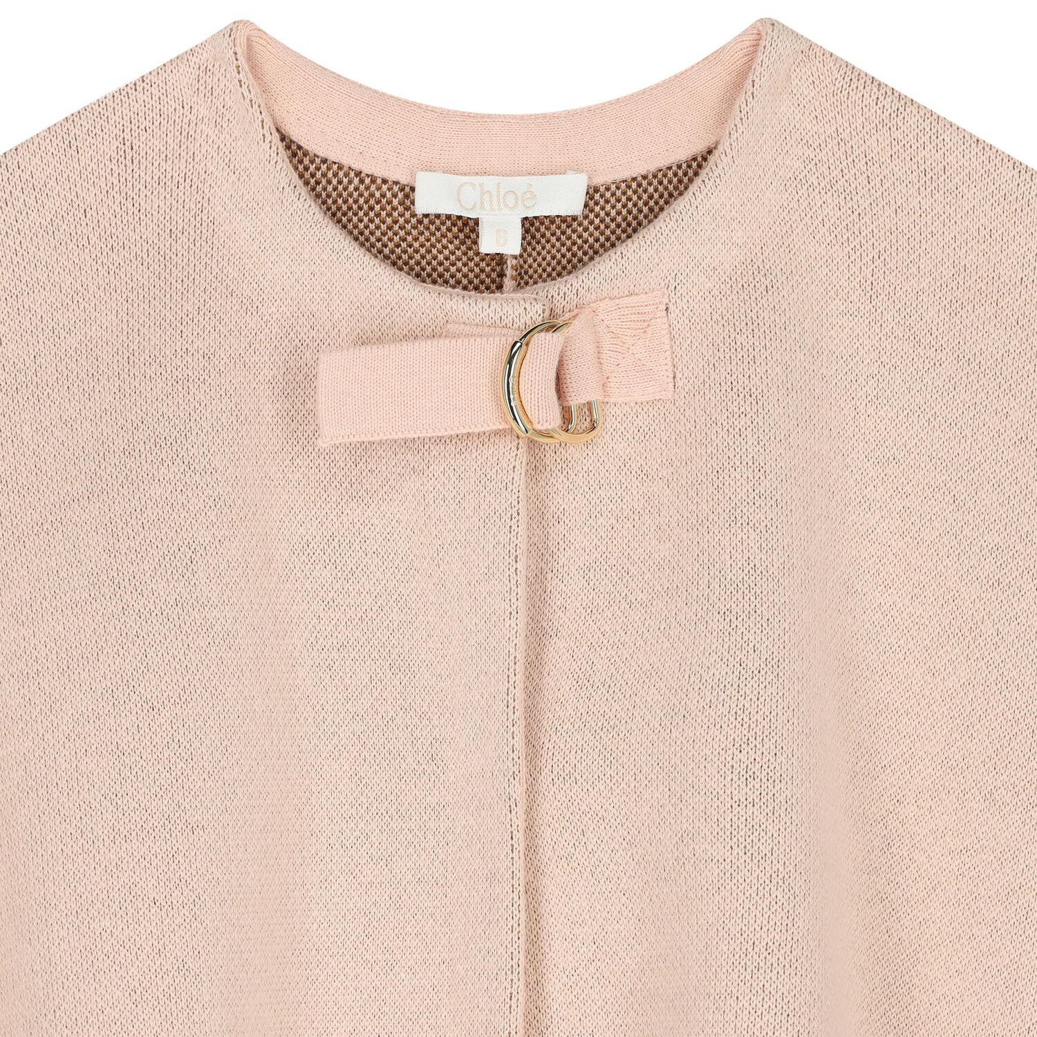 عباءة بنات منسوجة بالشعار باللون الوردي , 1, hi-res image number null