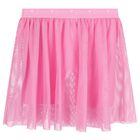 Girls Pink Logo Mesh Skirt , 1, hi-res