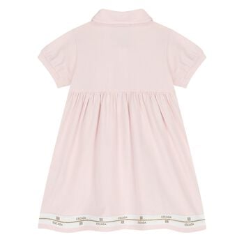 Younger Girls Pink Logo Dress
