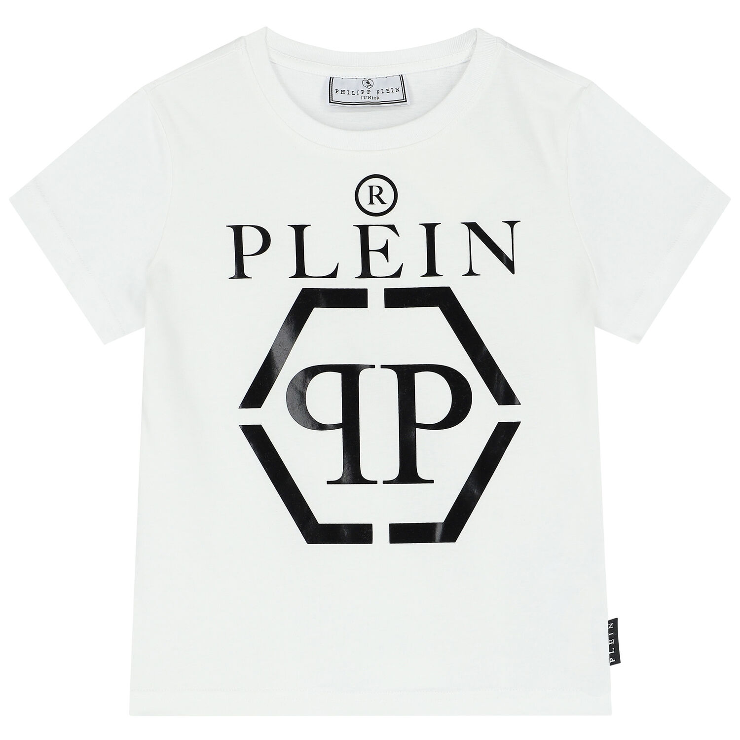 تيشيرت أولاد بالشعار باللون الابيض, 3, hi-res