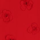 فستان بناتي من قماش التويل الأحمر المزين بالزهور, 1, hi-res