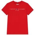 Boys Red Logo T-Shirt, 3, hi-res