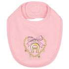 طقم بنات بالشعار باللون الوردي, 1, hi-res