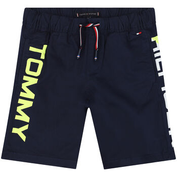 Boys Navy Blue Logo Swim Shorts