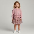 Girls Pink Bow Cardigan, 3, hi-res