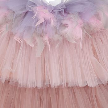 Girls Pink & Purple Tiered Tulle Dress