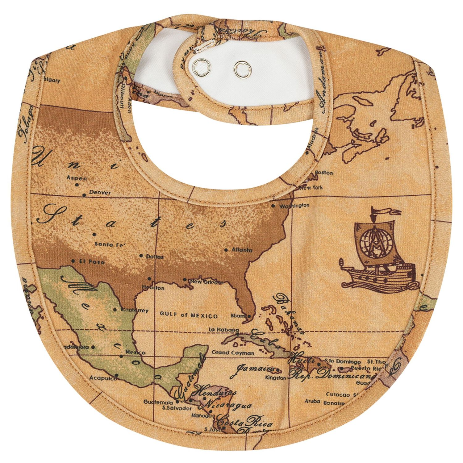 Baby Girls White & Beige Geo Map Gift Set, 2, hi-res