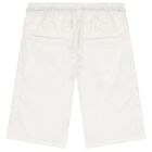 Boys White Logo Shorts, 1, hi-res