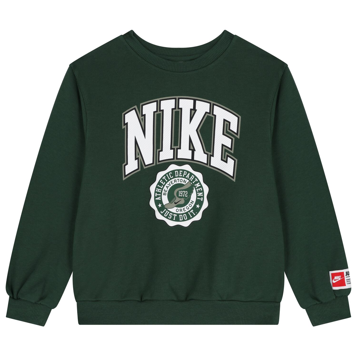 Boys Green Logo Sweatshirt, 1, hi-res