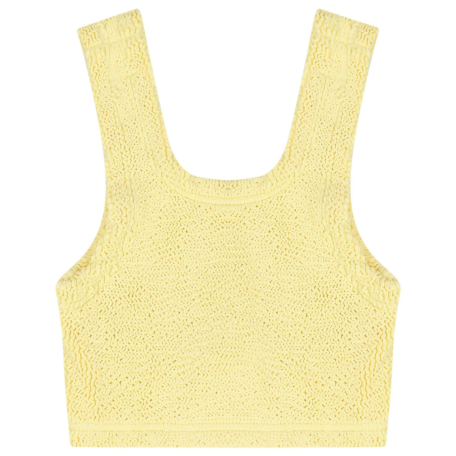 Girls Yellow & Blue Crinkle Bikini , 3, hi-res