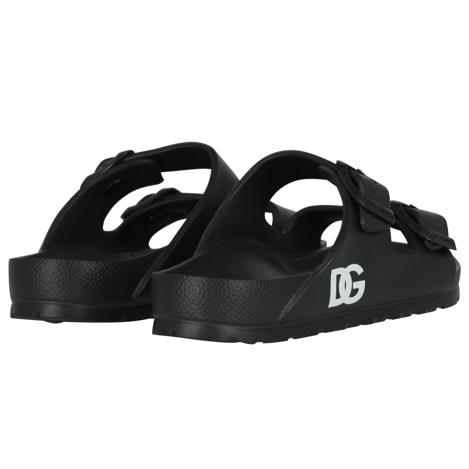 Black Logo Sandals, 1, hi-res