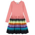 Girls Pink Striped Dress, 1, hi-res