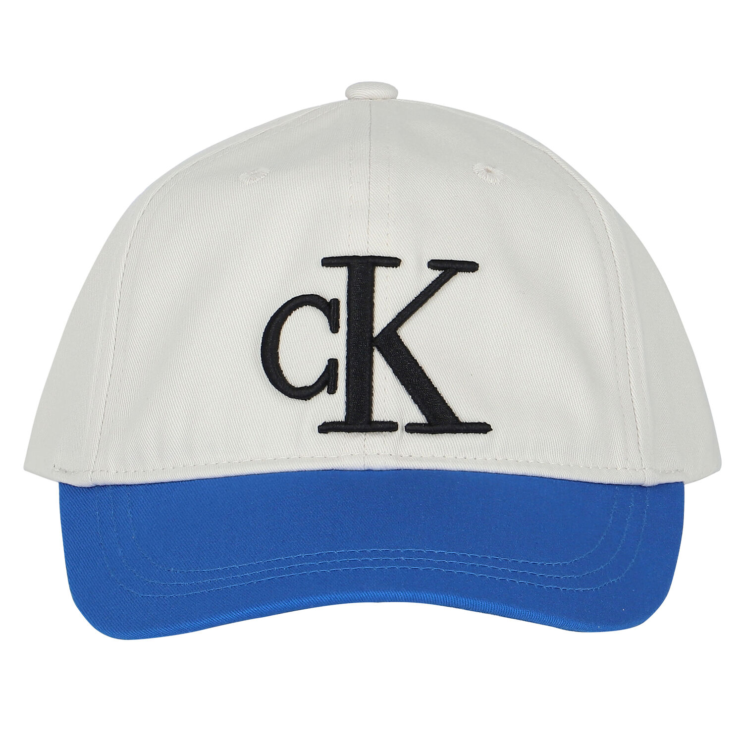 كاب بالشعار باللون الأزرق والعاجى, 1, hi-res