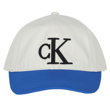 Ivory & Blue Logo Cap
