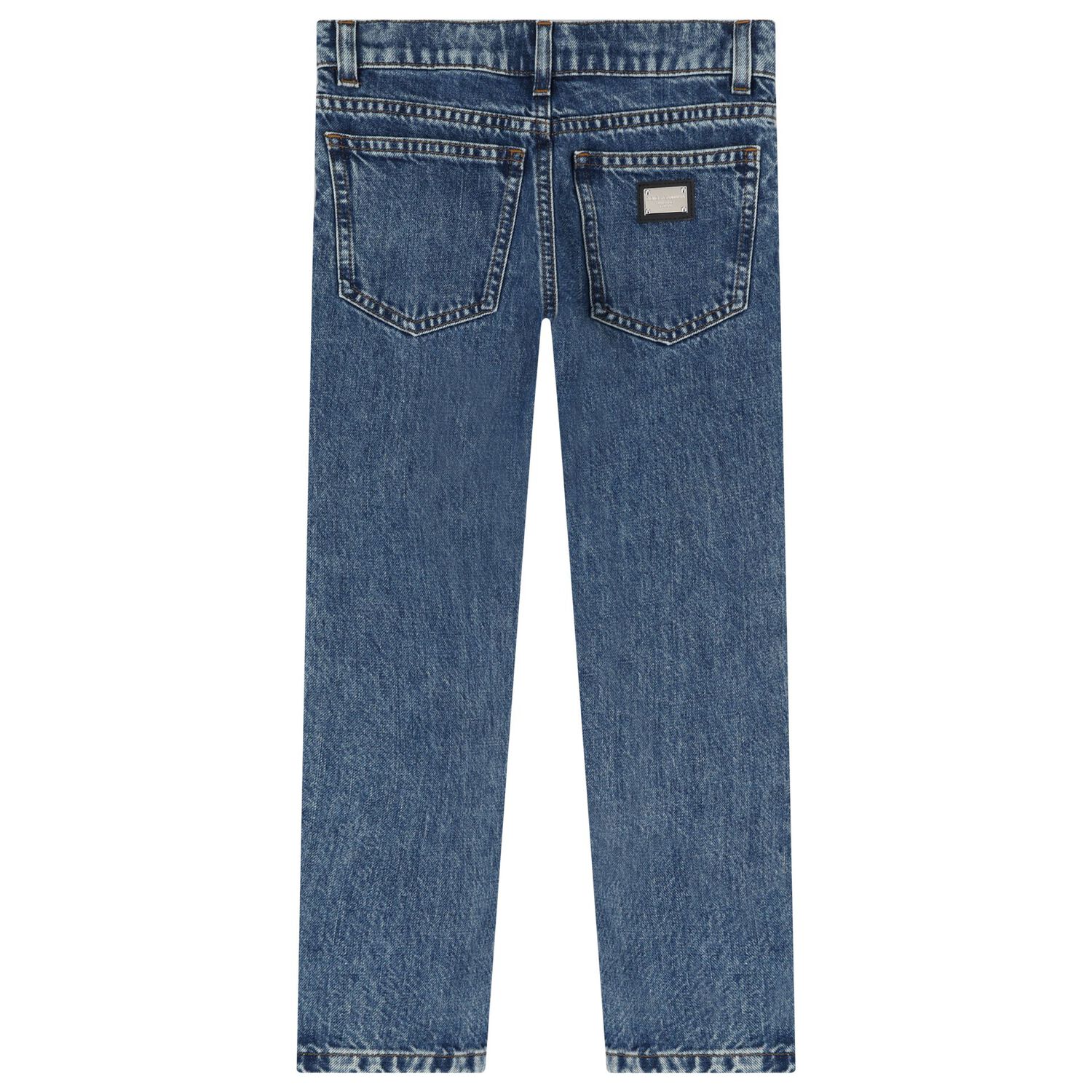 Boys Blue Logo Denim Jeans, 1, hi-res