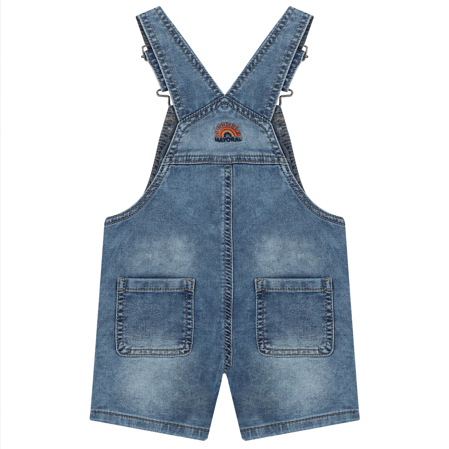 Younger Boys Blue Denim Dungaree, 1, hi-res image number null