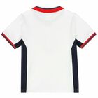 Younger Boys White Logo Polo Shirt, 1, hi-res