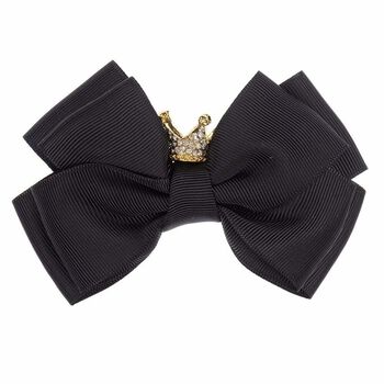 Girls Black Bow Hairclip