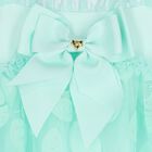 فستان بنات من التول مطرز باللون الاخضر , 1, hi-res