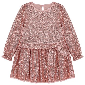 Girls Pink Embellished Dress