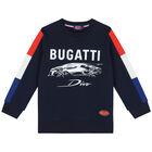 Boys Navy Logo Sweatshirt, 1, hi-res