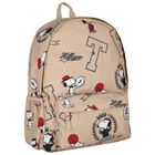 Beige Snoopy Logo Backpack ( 45CM ), 1, hi-res