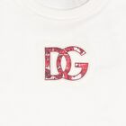 White & Red Majolica Embossed Logo Baby T-Shirt, 1, hi-res