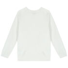 سويت شيرت أولاد بطبعة الدب باللون الابيض, 1, hi-res