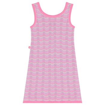 Girls Pink & Purple Crochet Dress