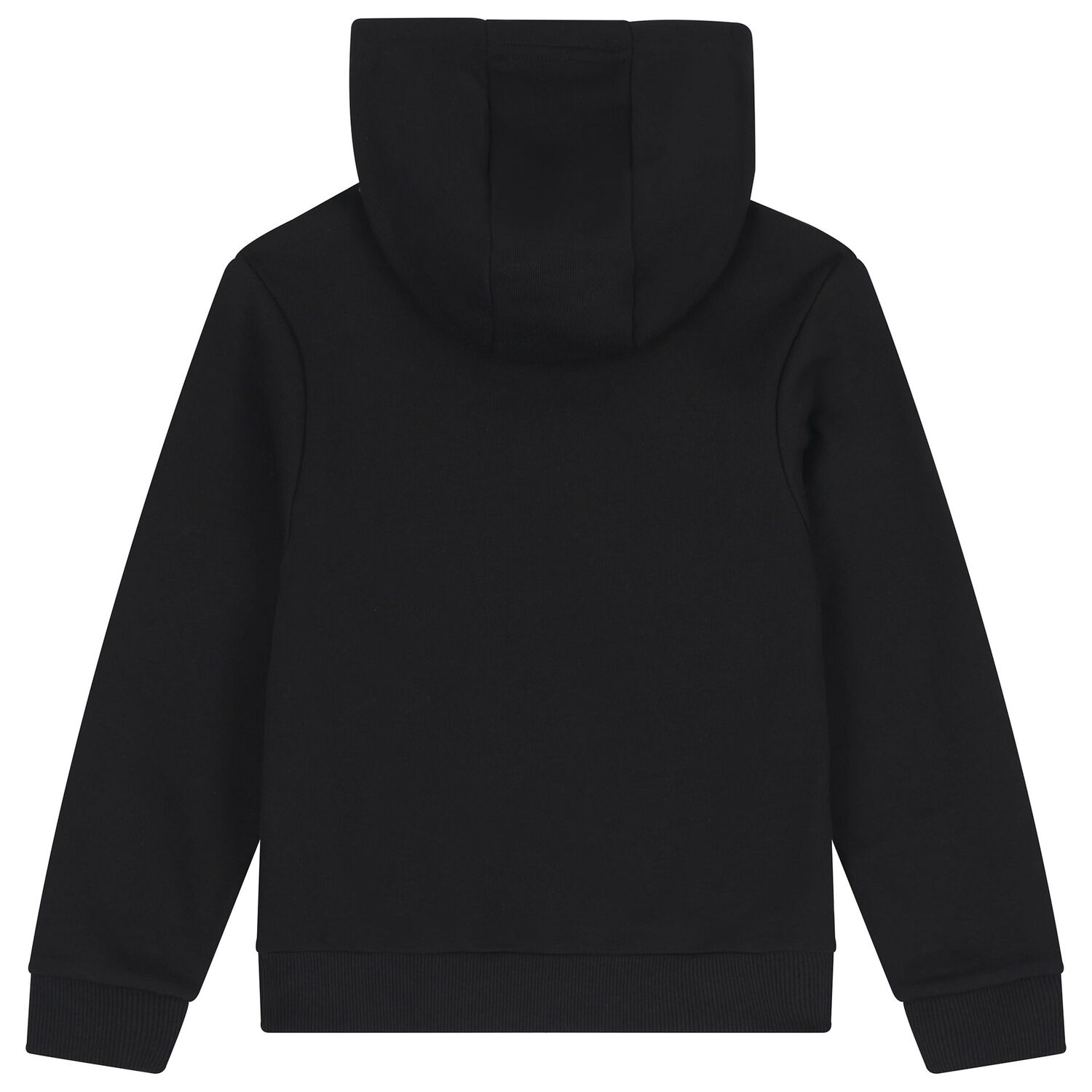 Boys Black Logo Hooded Top, 1, hi-res