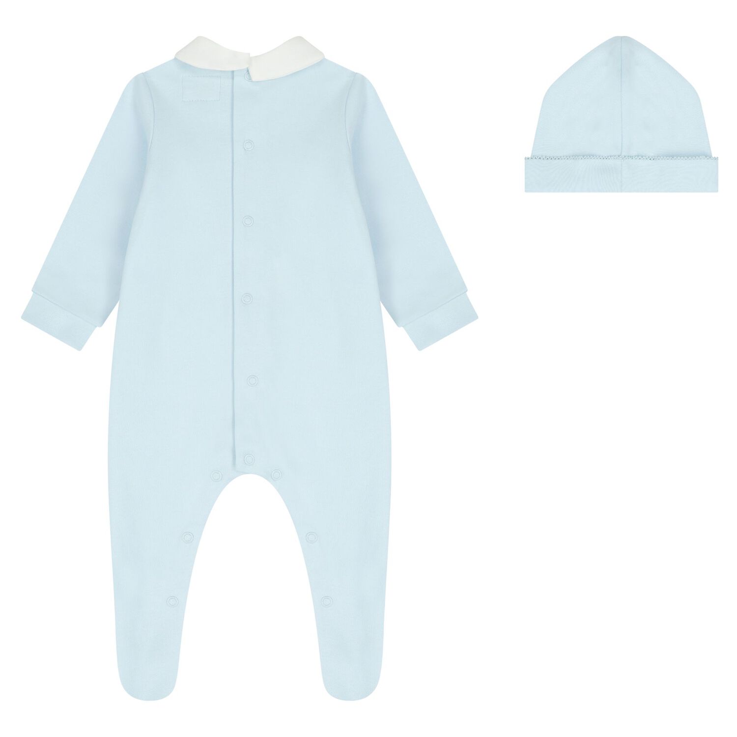 Baby Boys Blue & White Babygrow Set, 1, hi-res image number null