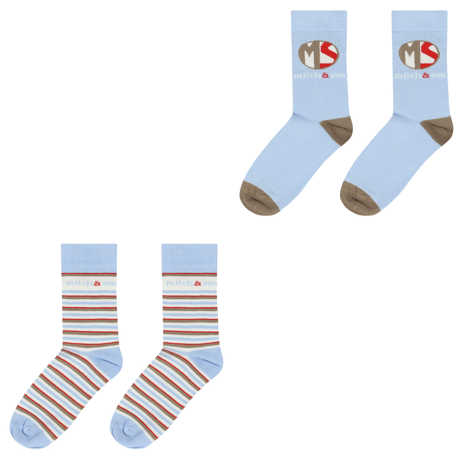 Boys Blue Striped Socks, 1, hi-res image number null