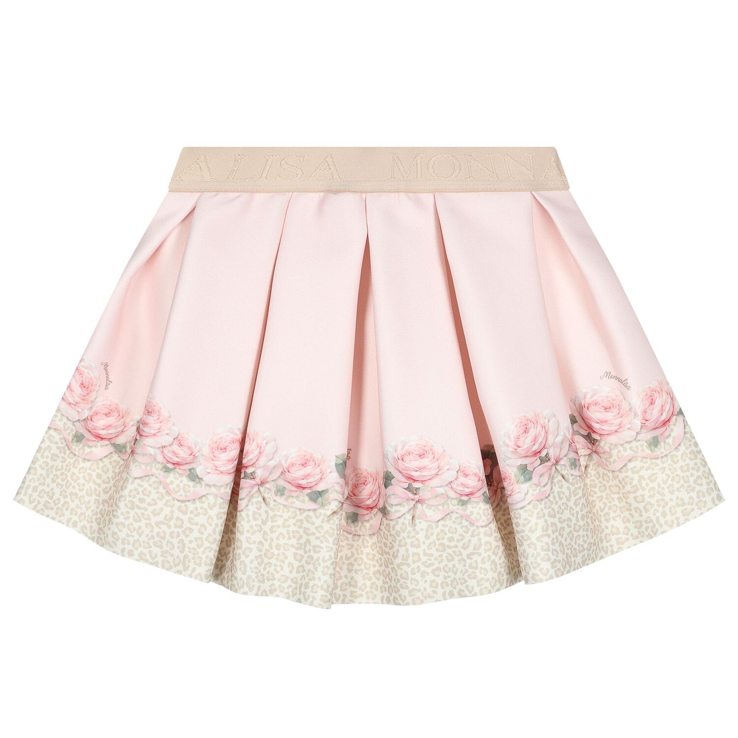 Girls Ivory & Pink Rose Skirt Set, 1, hi-res
