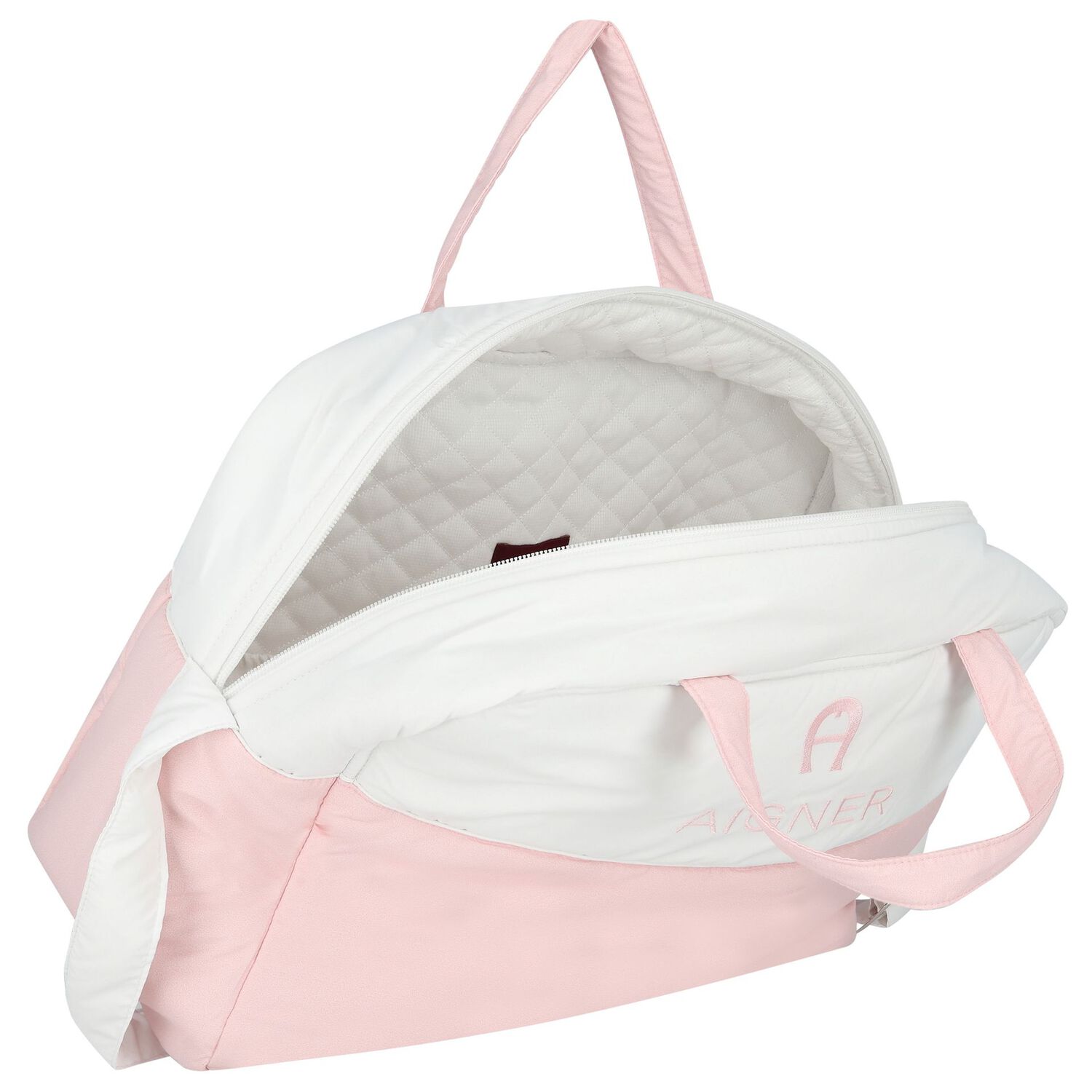 White & Pink Logo Baby Changing Bag, 3, hi-res