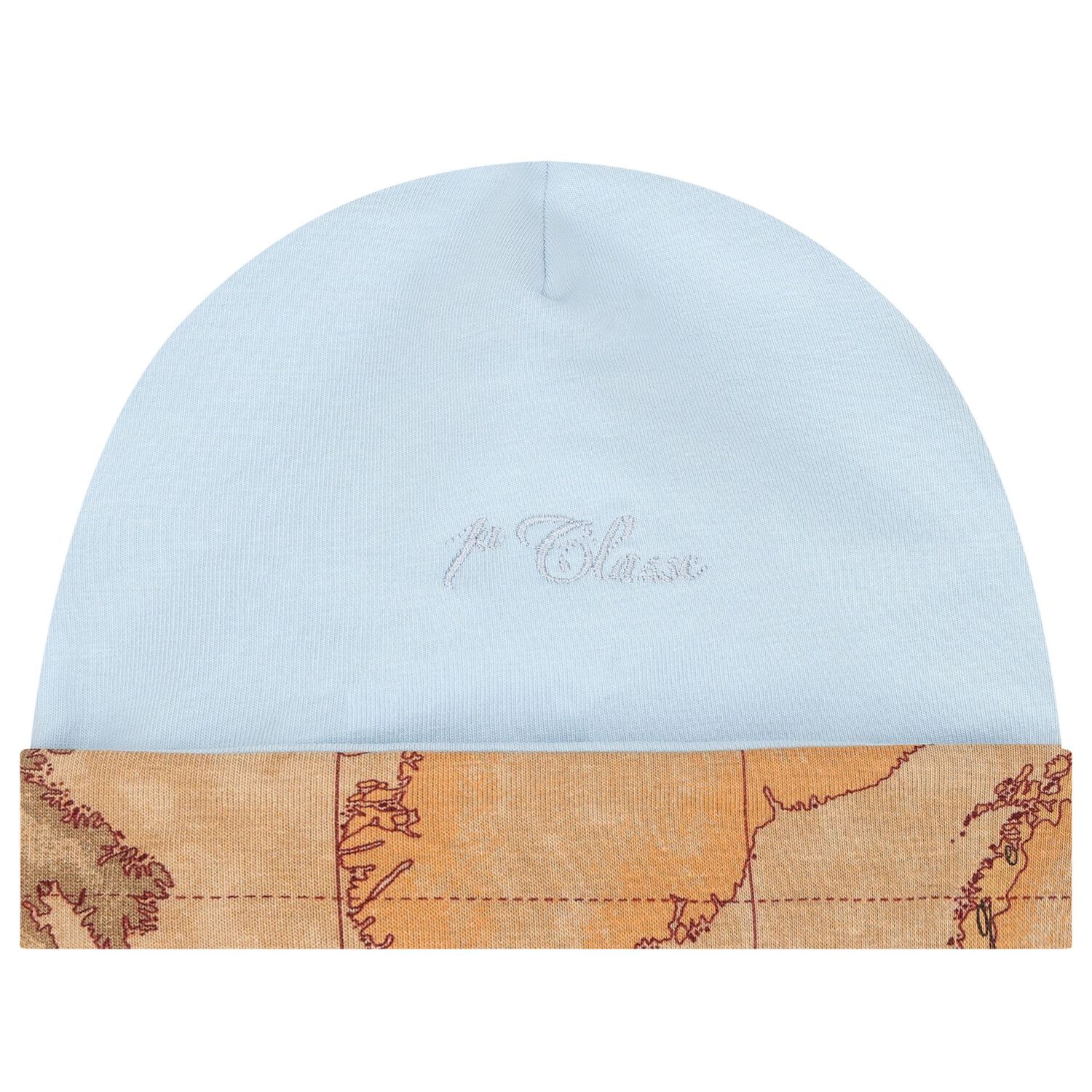 Baby Boys Blue & Beige Geo Map Babygrow Gift Set, 2, hi-res