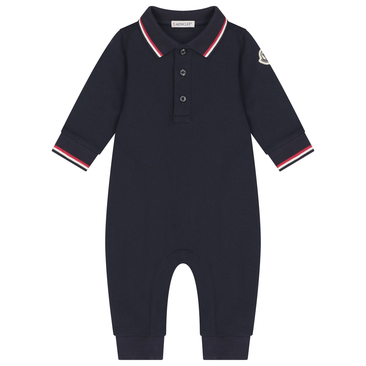 Baby Boys Navy Blue Logo Polo Romper, 1, hi-res image number null