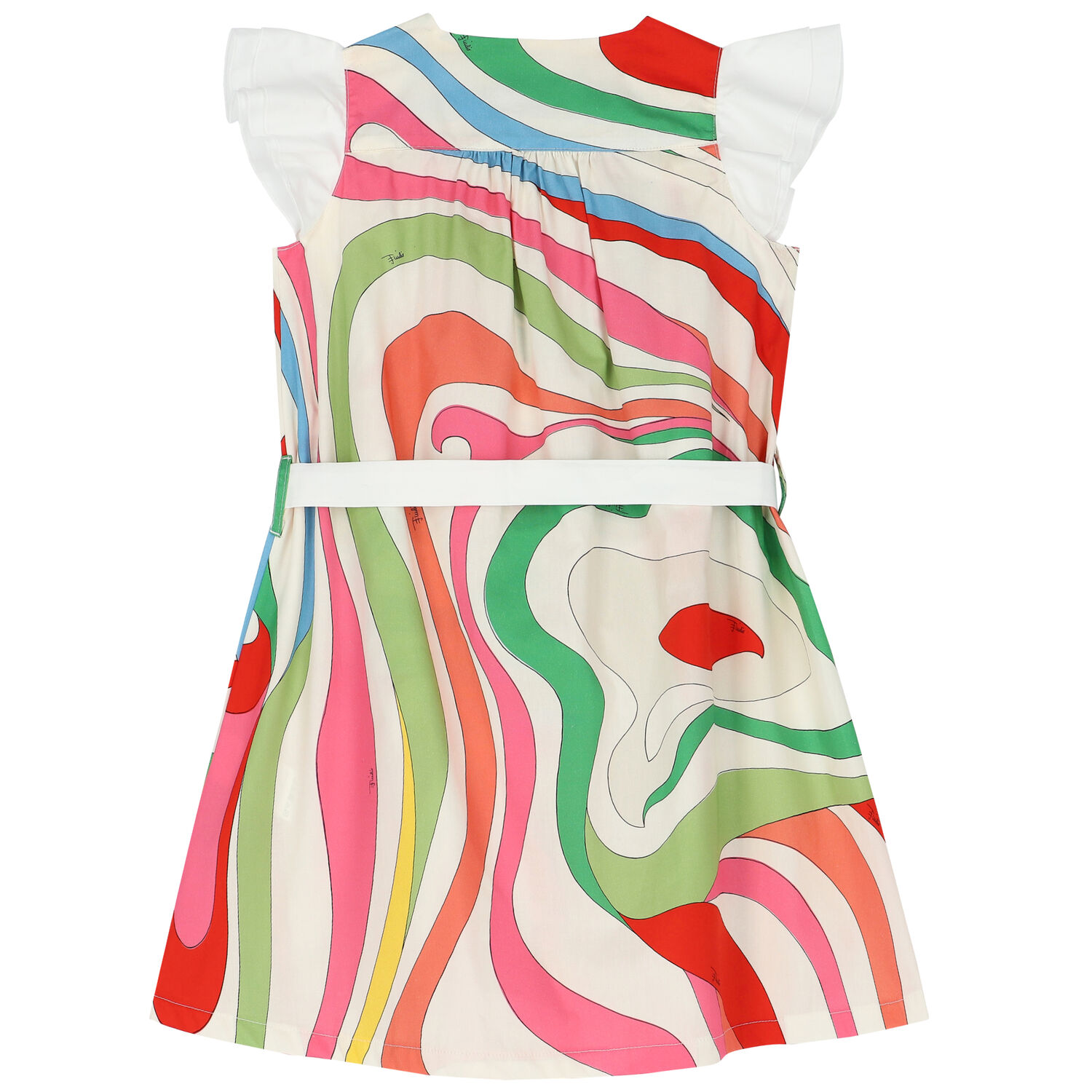 Girls Ivory Marmo Dress, 1, hi-res