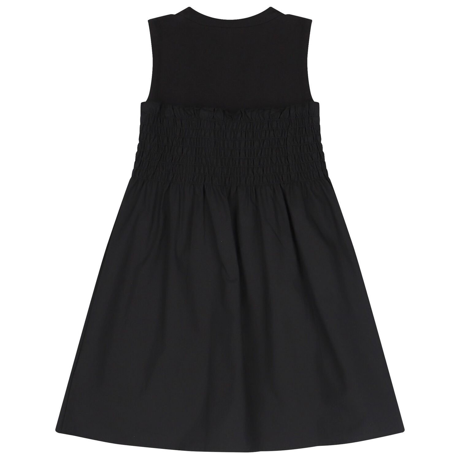 Girls Black Logo Dress, 1, hi-res