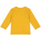 Younger Boys Yellow Car Long Sleeve Top, 1, hi-res