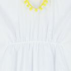 Girls White & Yellow Kaftan, 1, hi-res