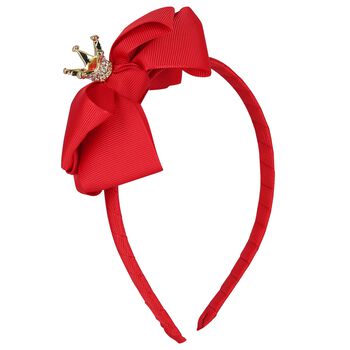 Girls Red Bow Headband